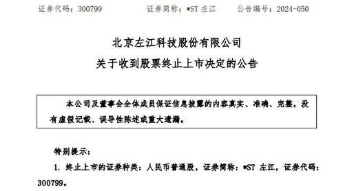 昔日最貴ST股今成“左江退” 從輝煌到黯淡，ST左江的斷崖式墜落真相